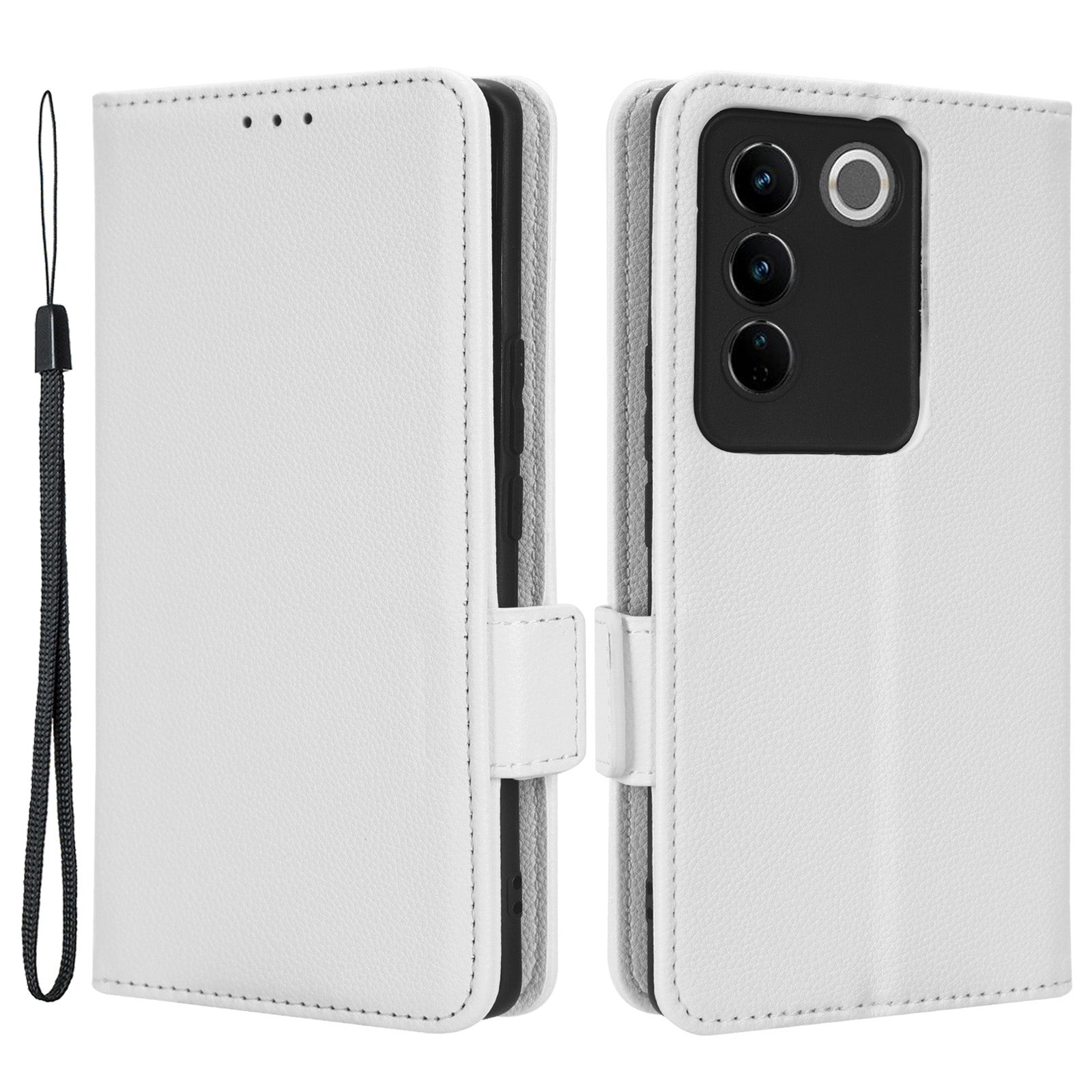 For vivo S16 S16 Pro V27 V27 Pro Anti-Fingerprint Phone Case Wallet Stand Litchi Texture PU Leather Dual Magnetic Clasp Cover For vivo S16 S16 Pro V27 V27 Pro Anti-Fingerprint Phone Case Wallet Stand Litchi Texture PU Leather Dual Magnetic Clasp Cover